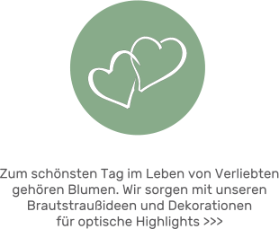 Zum schönsten Tag im Leben von Verliebten gehören Blumen. Wir sorgen mit unseren Brautstraußideen und Dekorationen für optische Highlights >>>